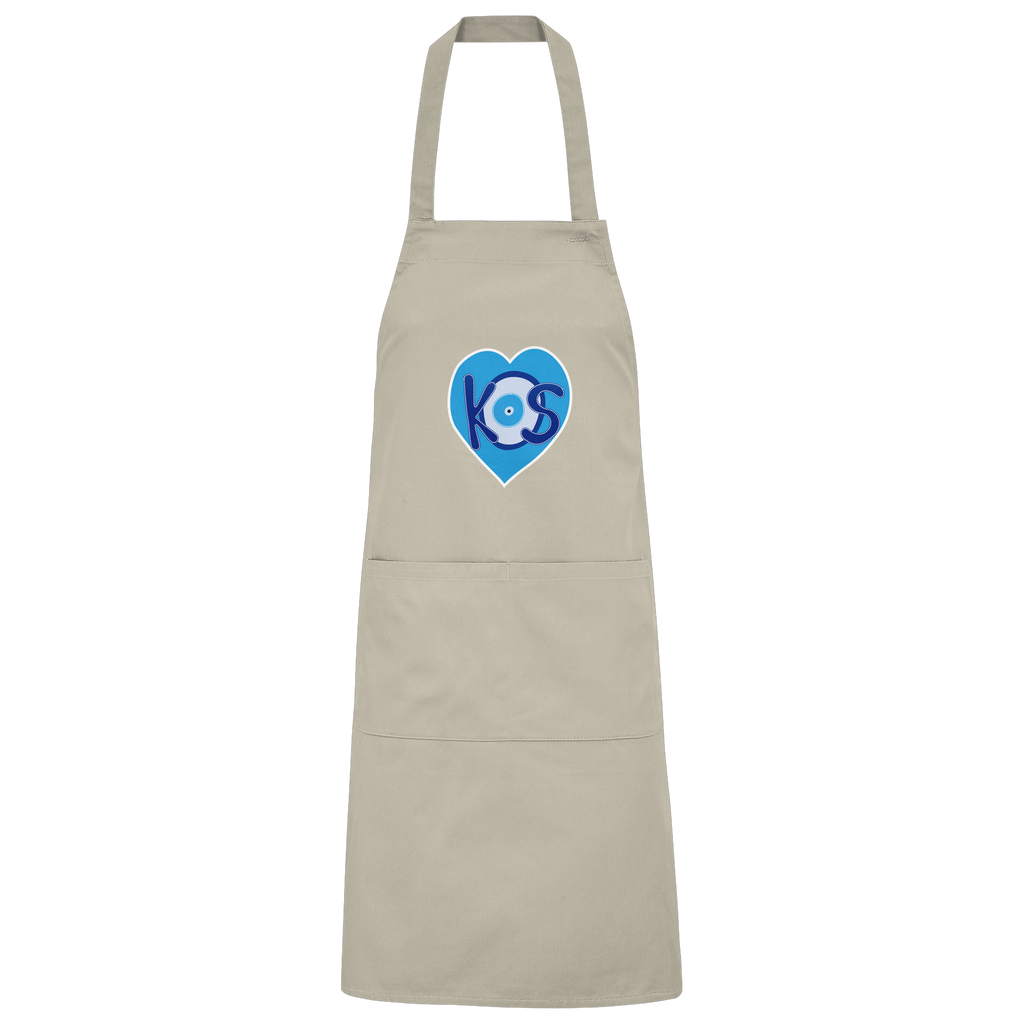 Kos - Blaues Herz - Organic Grillschürze