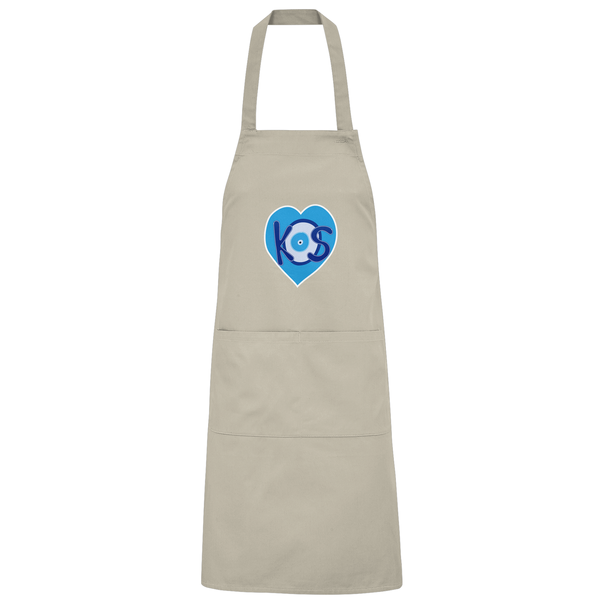 Kos - Blaues Herz - Organic Grillschürze