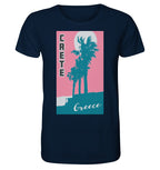 Palm trees & Pink Sky Crete Greece - Organic Shirt