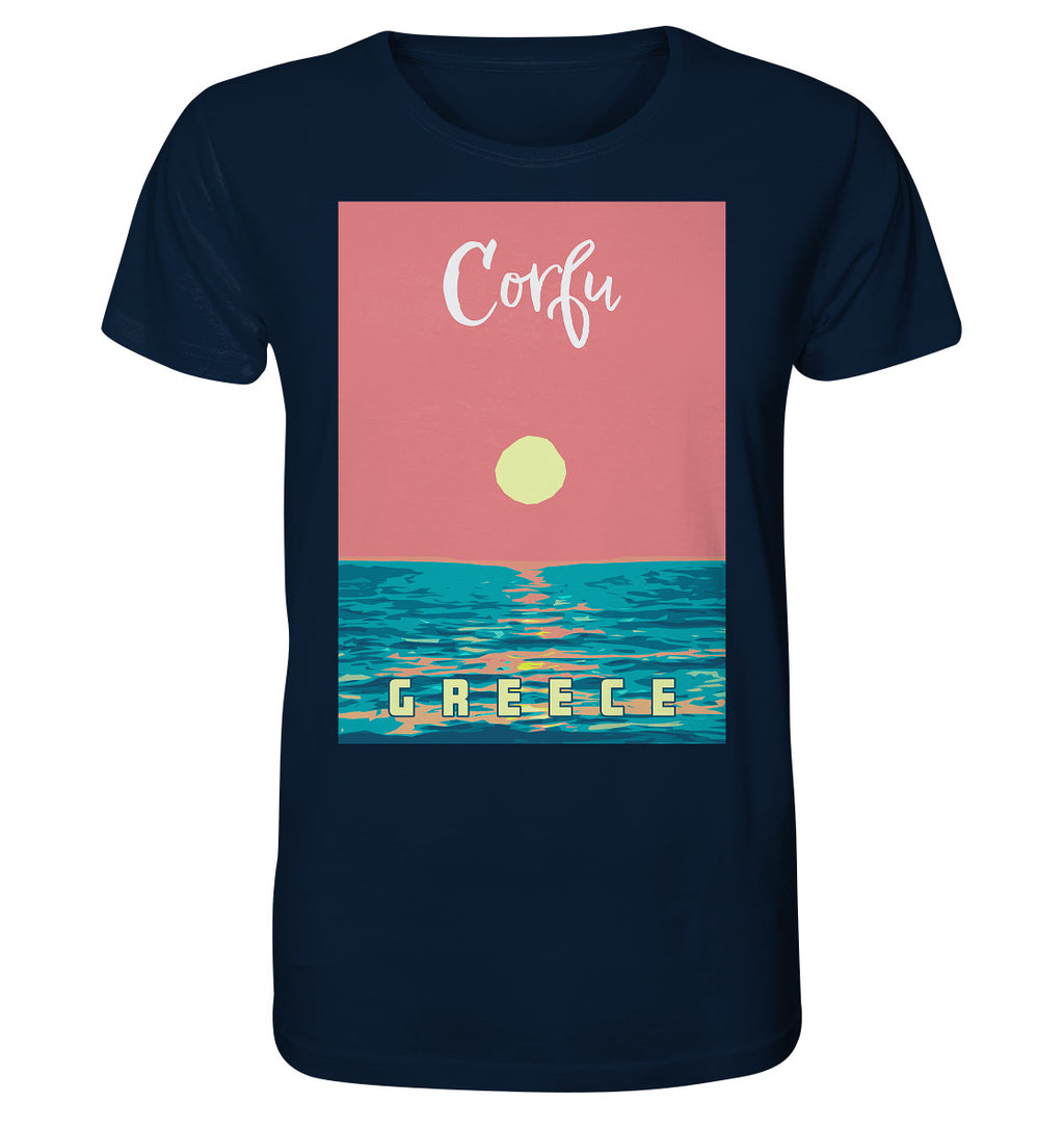 Sunset Ocean Corfu Greece - Organic Shirt
