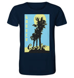 Black palm trees & Yellow sun Corfu Greece - Organic Shirt