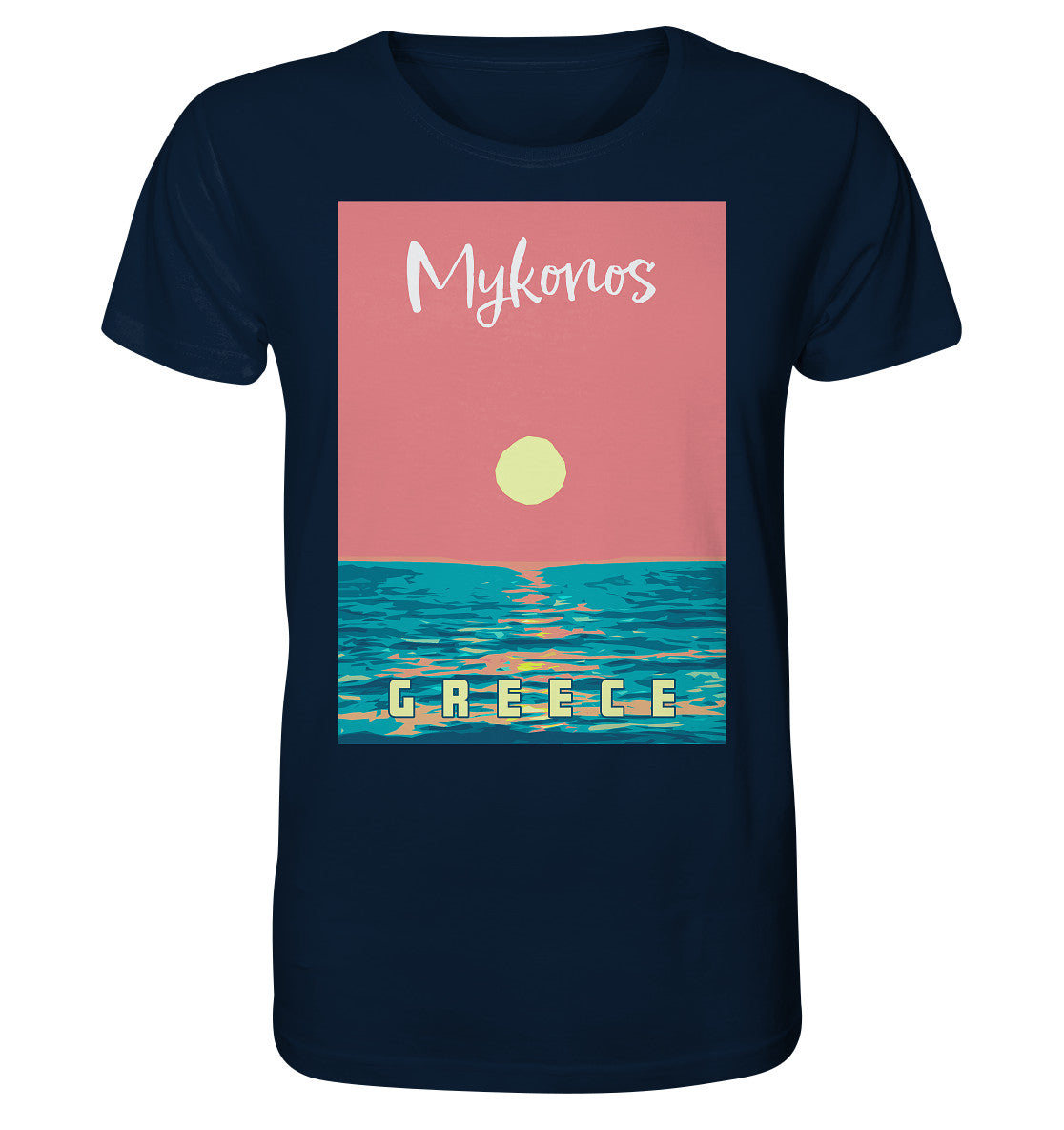 Sunset Ocean Mykonos Greece - Organic Shirt