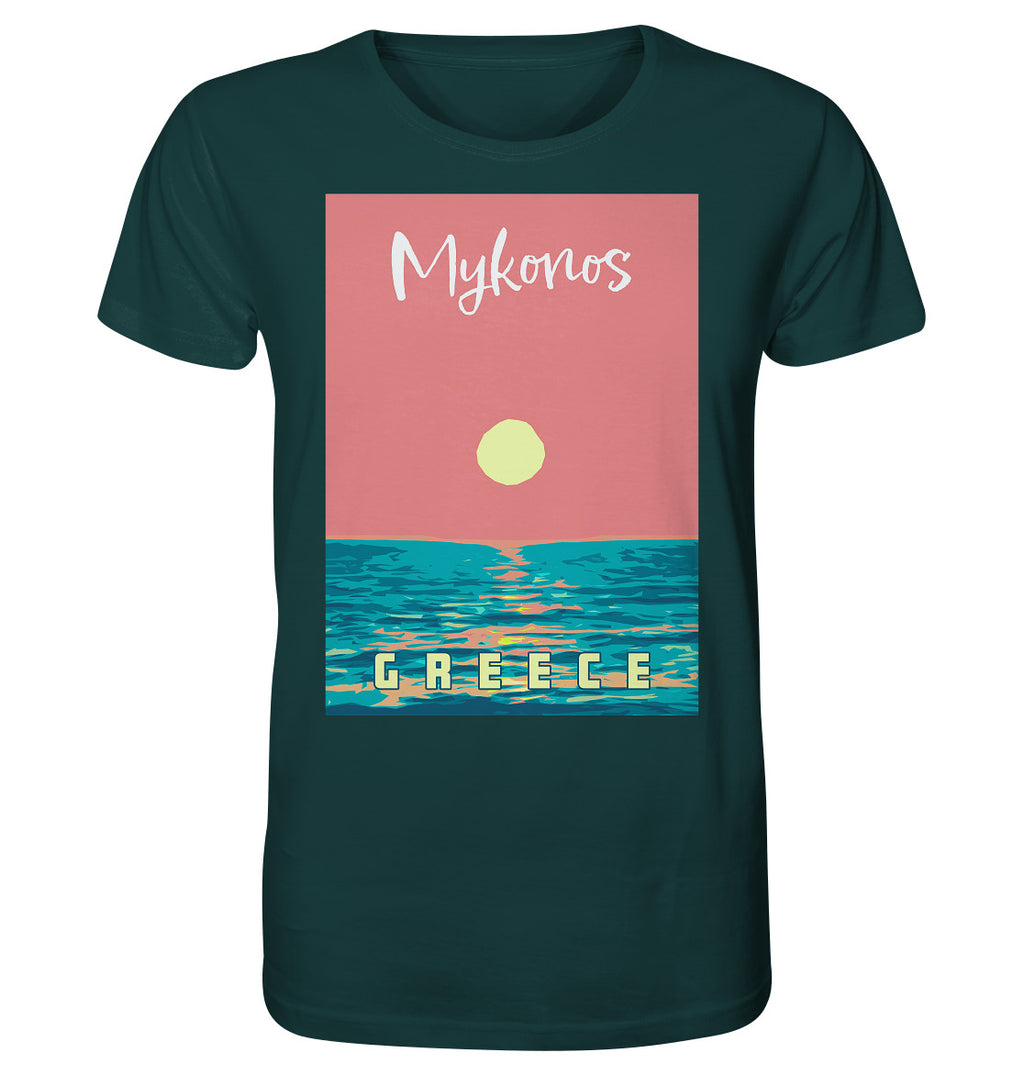 Sunset Ocean Mykonos Greece - Organic Shirt