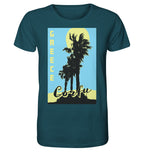 Black palm trees & Yellow sun Corfu Greece - Organic Shirt