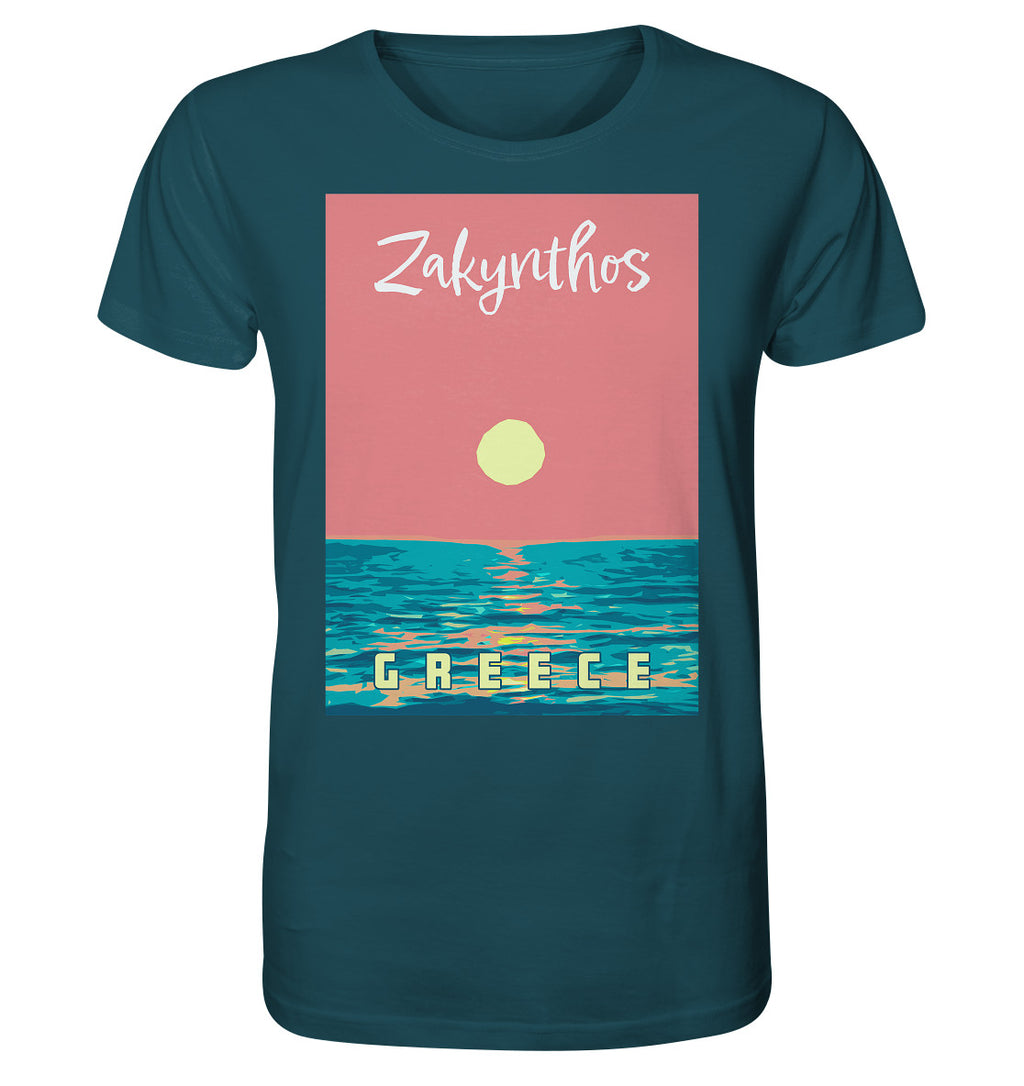 Sunset Ocean Zakynthos Greece - Organic Shirt
