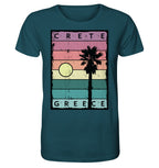 Sunset strips &amp; Palm tree Crete Greece - Organic Shirt