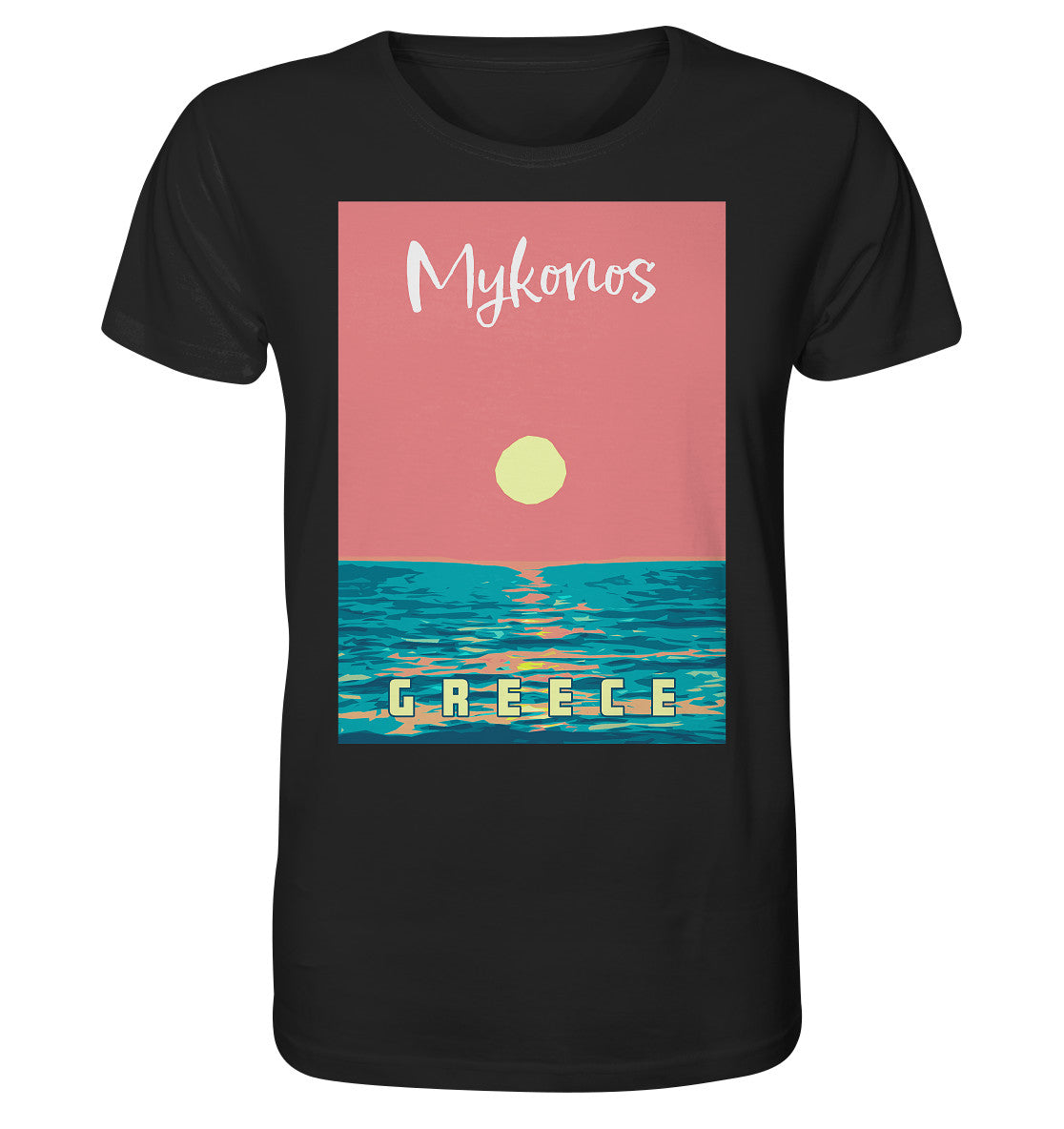 Sunset Ocean Mykonos Greece - Organic Shirt