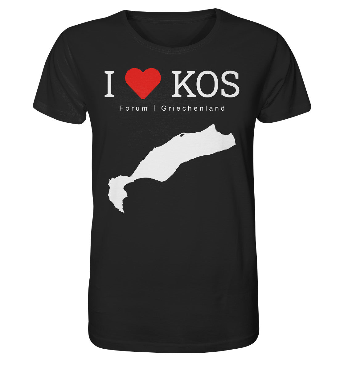 I LOVE KOS - Forum Griechenland White - Organic Shirt