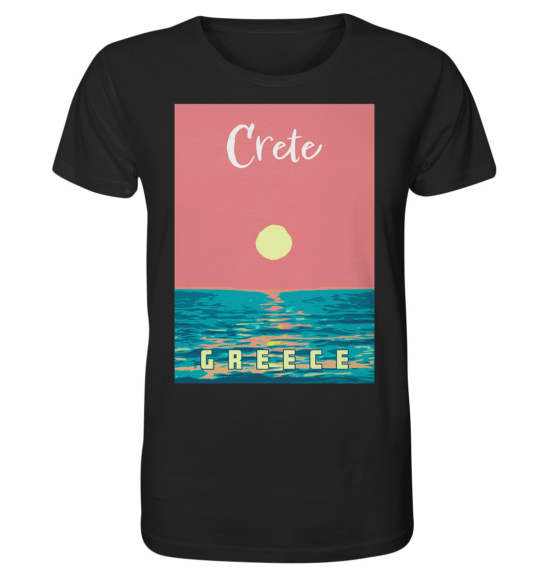Sunset Ocean Crete Greece - Organic Shirt