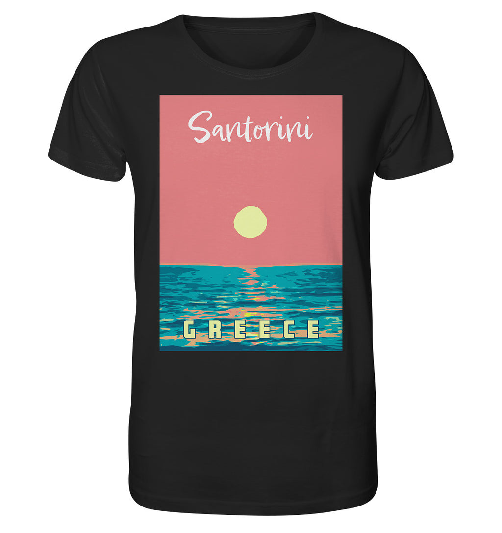 Sunset Ocean Santorini Greece - Organic Shirt