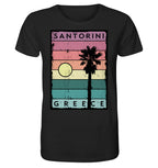 Sunset strips & Palm tree Santorini Greece - Organic Shirt