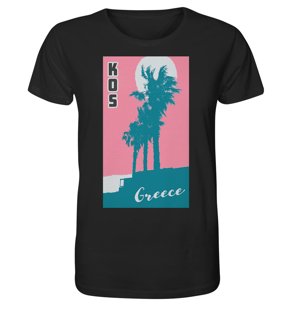 Palm trees & Pink Sky Kos Greece - Organic Shirt