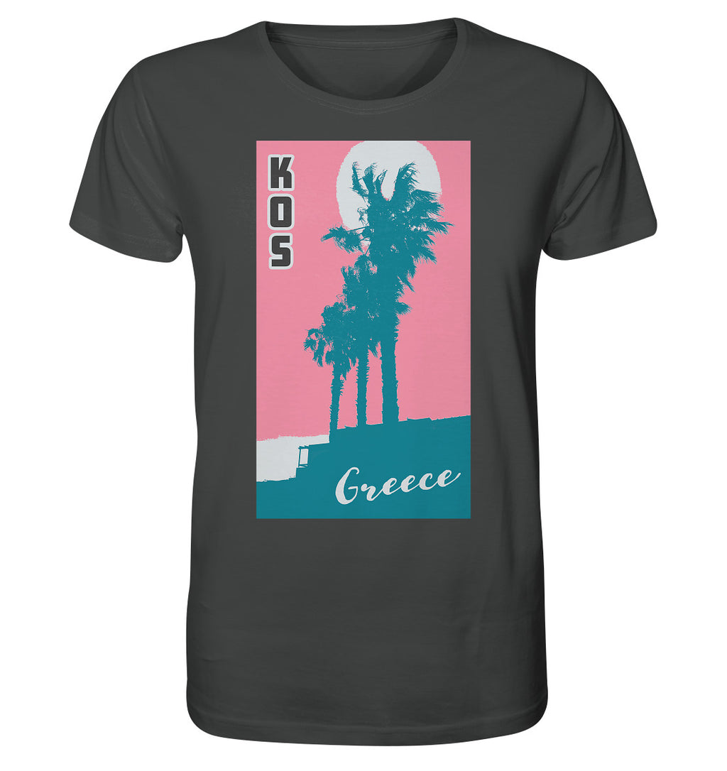 Palm trees & Pink Sky Kos Greece - Organic Shirt