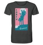 Palm trees & Pink Sky Corfu Greece - Organic Shirt