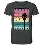 Sunset strips & Palm tree Paros Greece - Organic Shirt