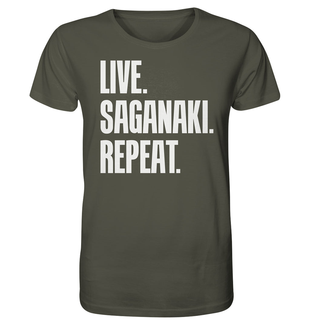 LIVE. SAGANAKI. REPEAT. - Organic Shirt