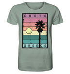 Sunset strips &amp; Palm tree Crete Greece - Organic Shirt