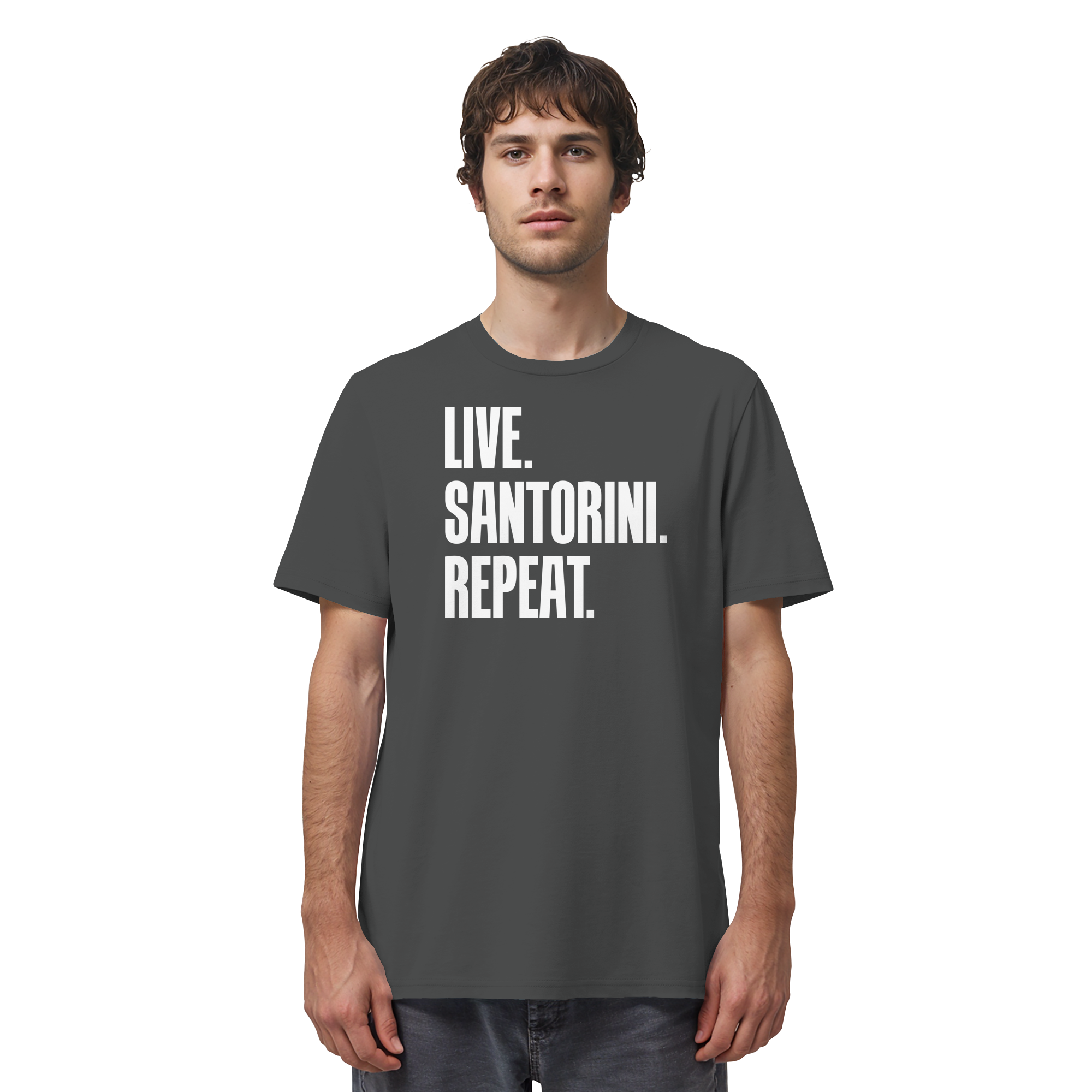 LIVE. SANTORINI. REPEAT. - Organic Shirt