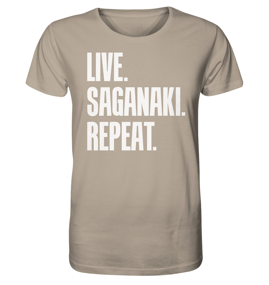 LIVE. SAGANAKI. REPEAT. - Organic Shirt