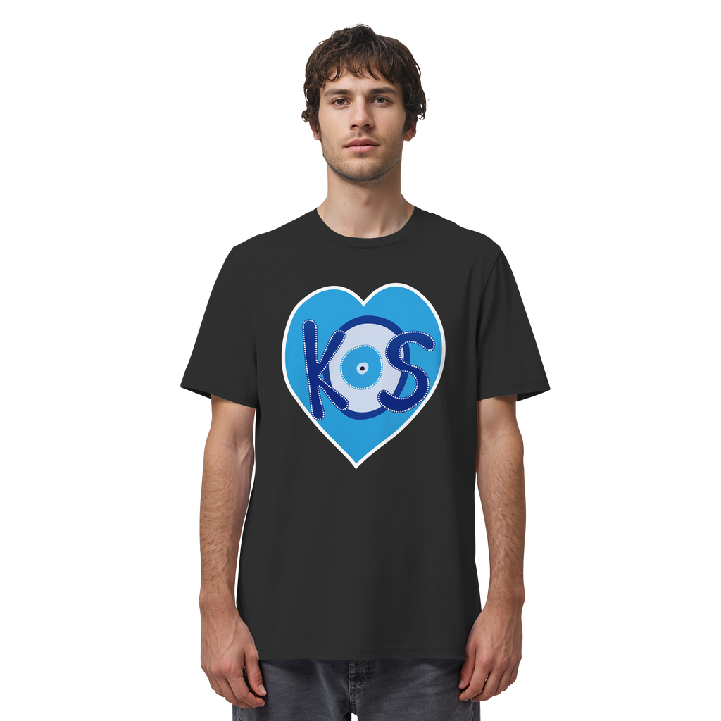Kos - Blaues Herz - Organic Shirt