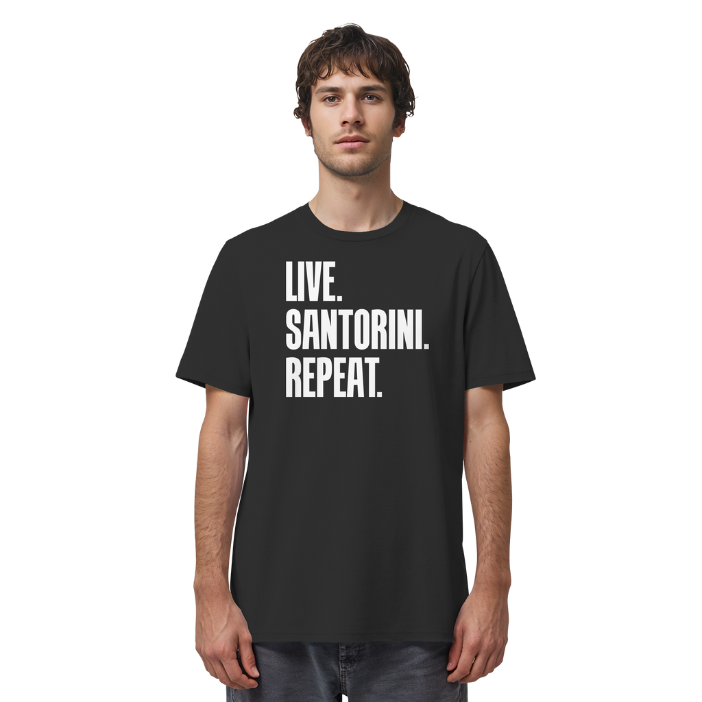 LIVE. SANTORINI. REPEAT. - Organic Shirt