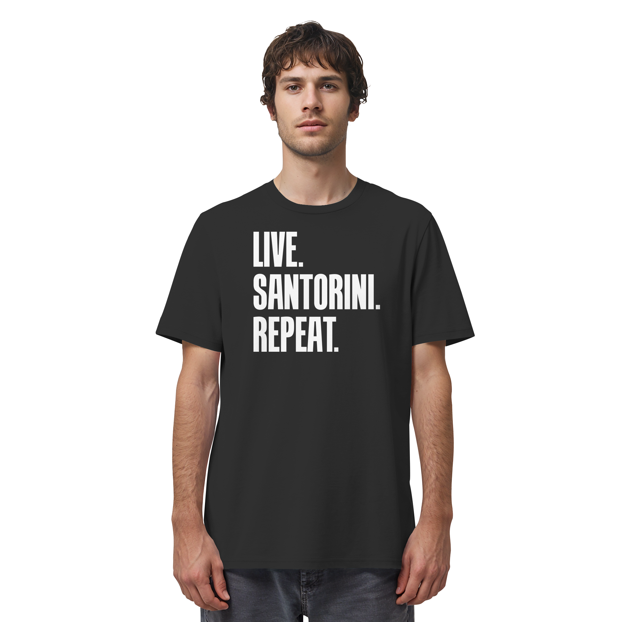 LIVE. SANTORINI. REPEAT. - Organic Shirt