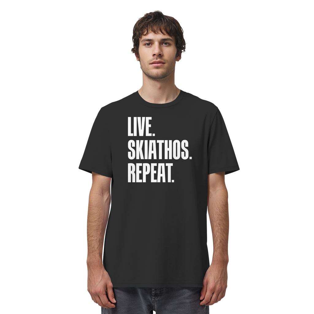 LIVE. SKIATHOS. REPEAT. - Organic Shirt