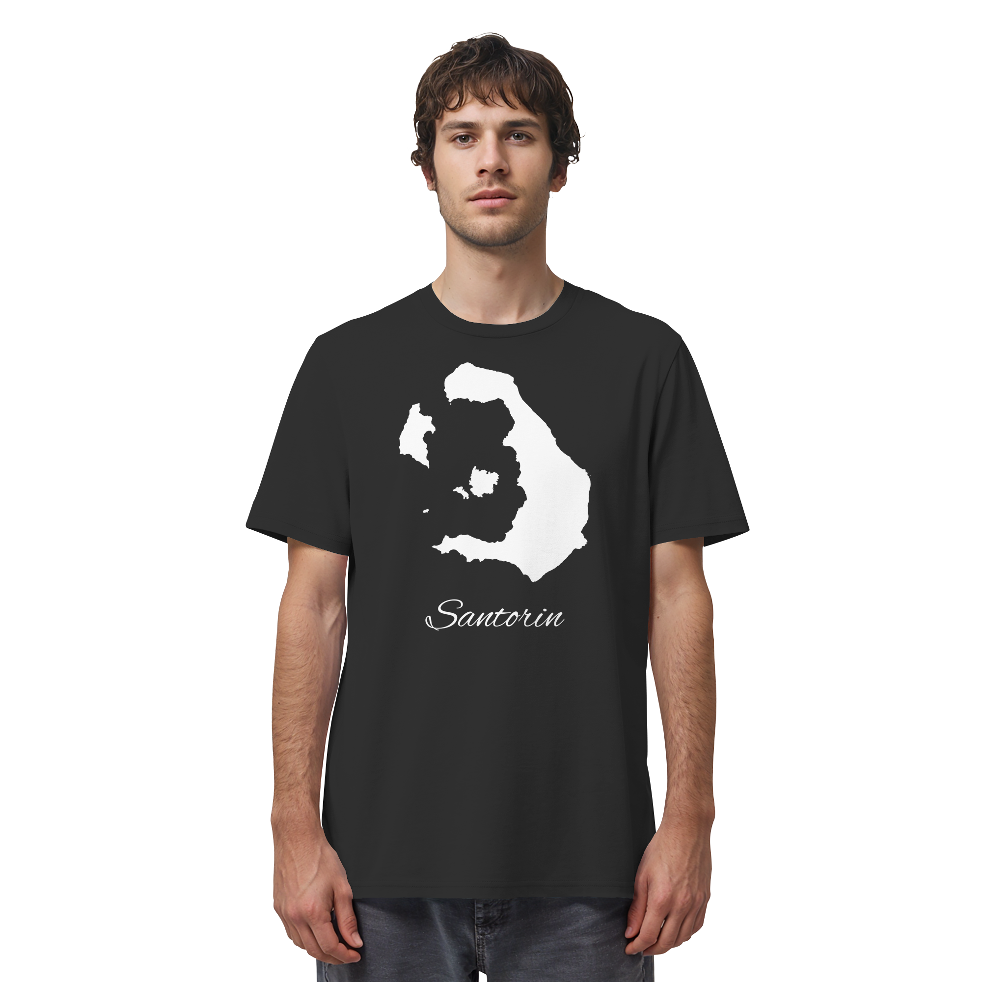 Santorin Silhouette Griechenland - Organic Shirt