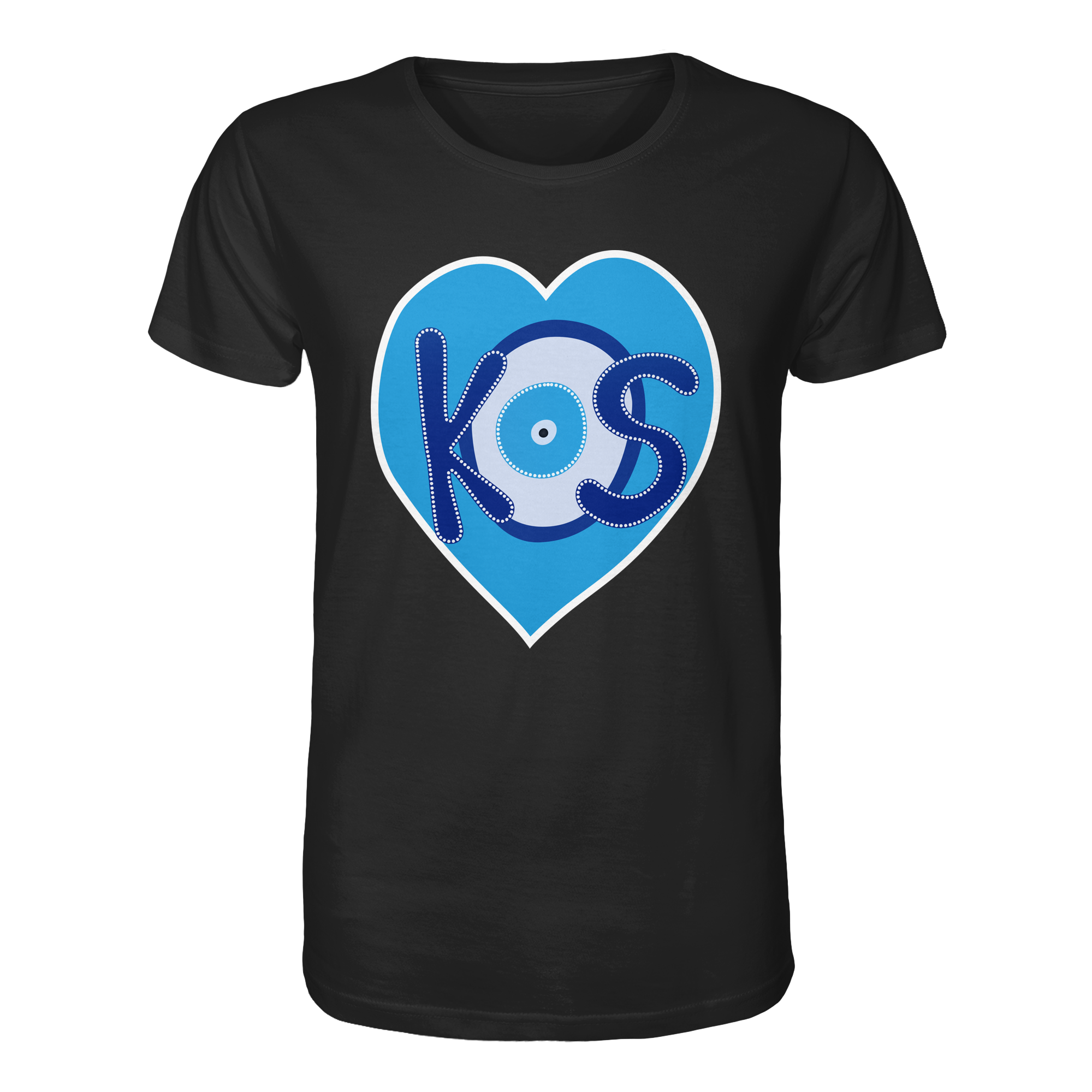 Kos - Blaues Herz - Organic Shirt