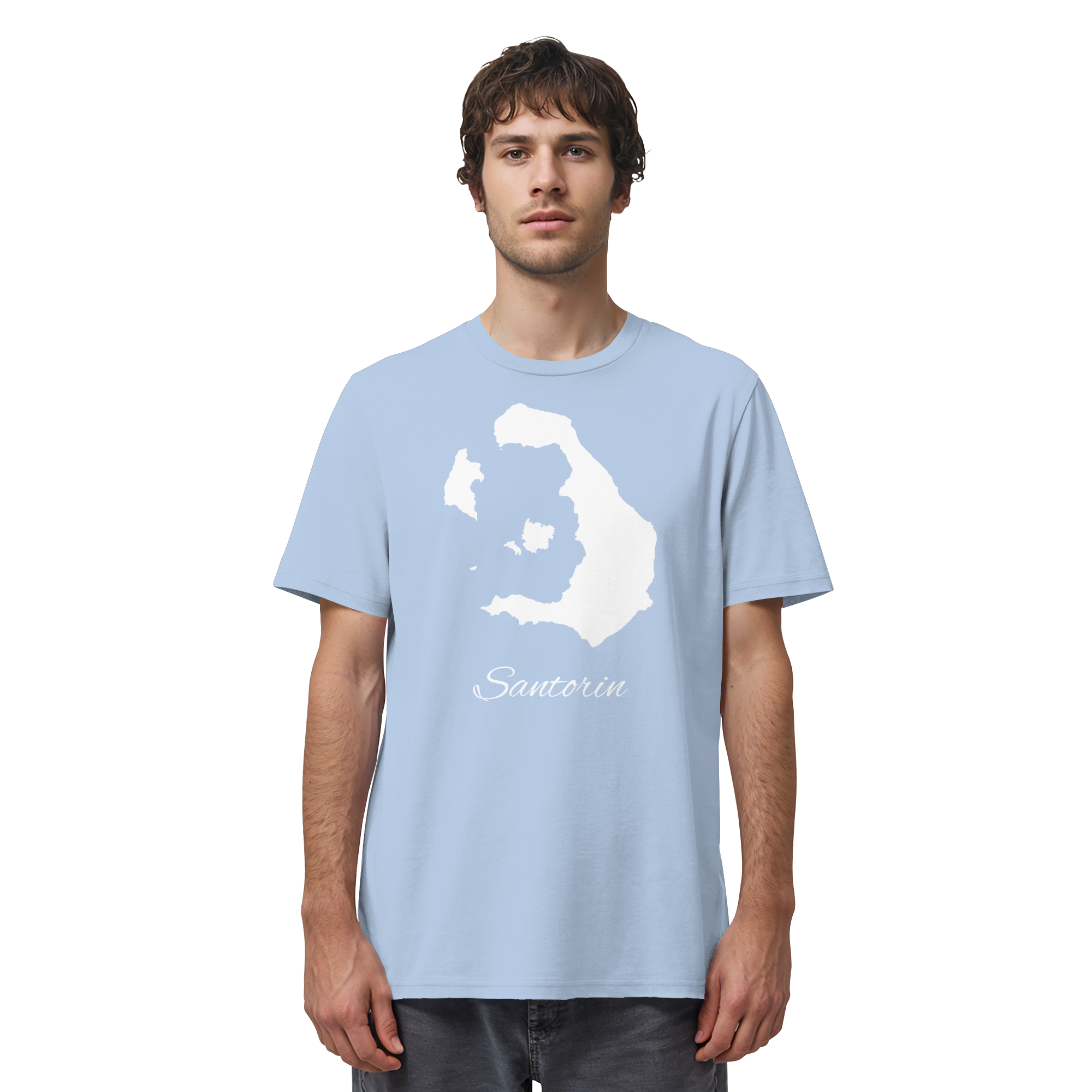 Santorin Silhouette Griechenland - Organic Shirt