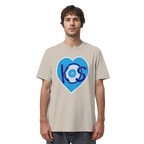 Kos - Blaues Herz - Organic Shirt