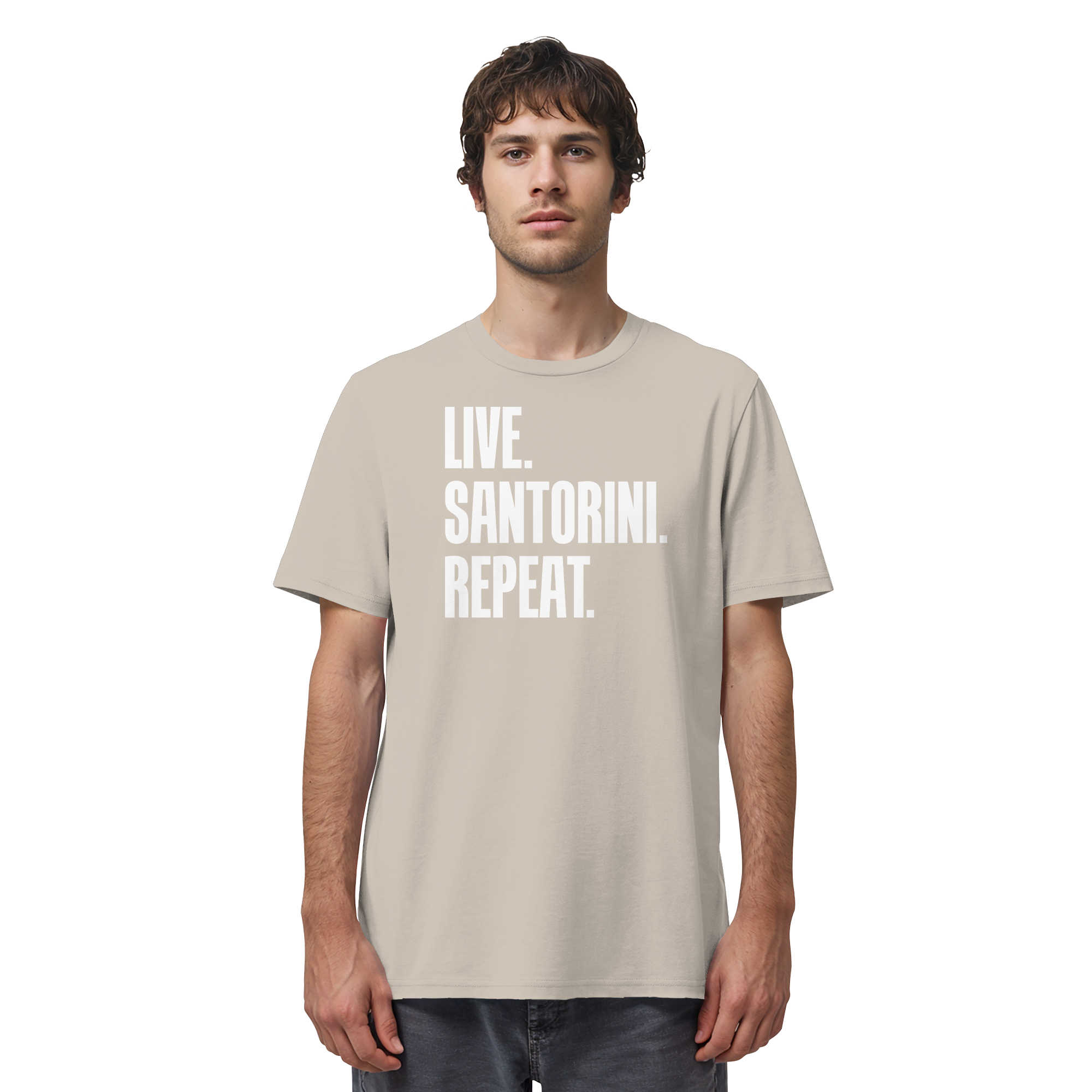 LIVE. SANTORINI. REPEAT. - Organic Shirt