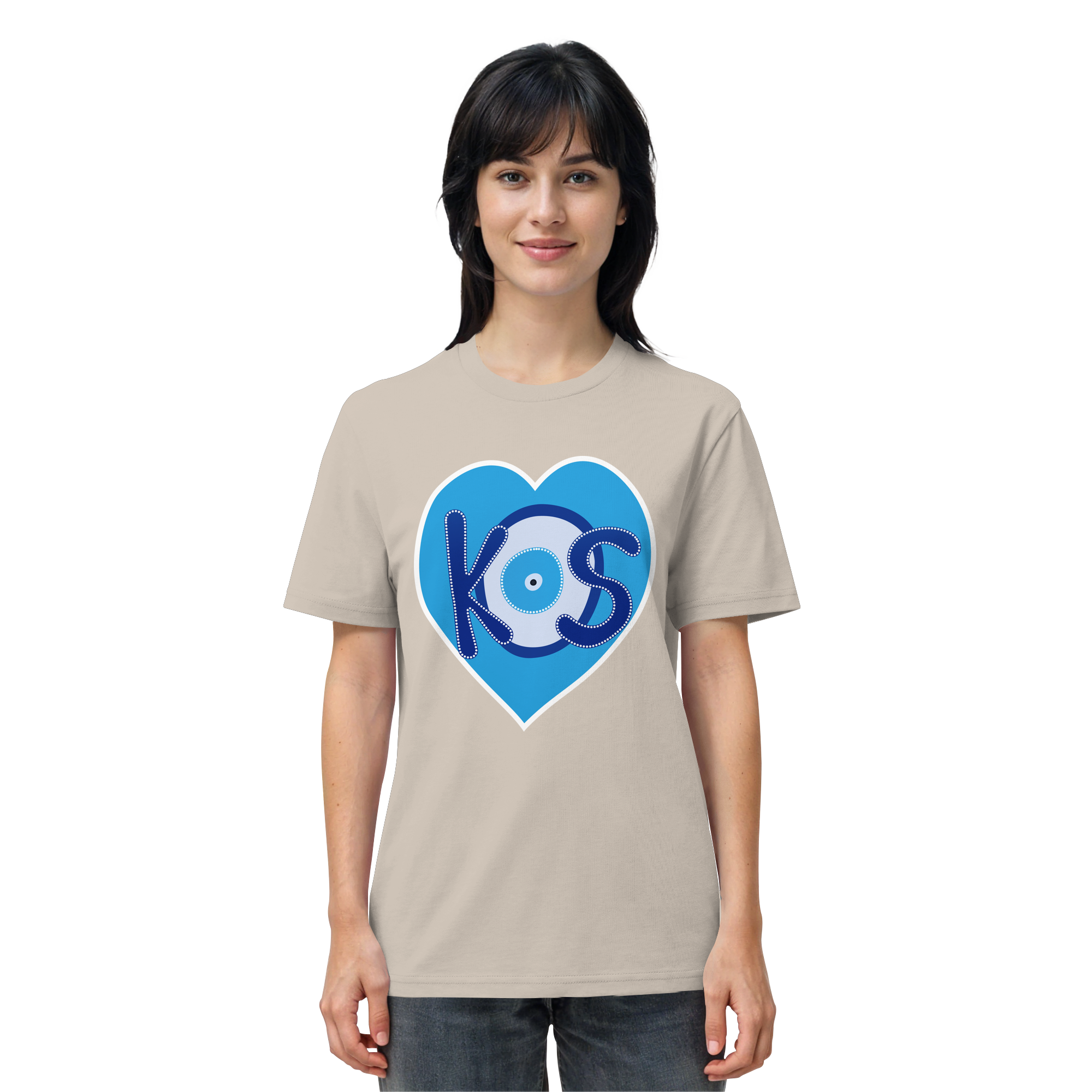Kos - Blaues Herz - Organic Shirt