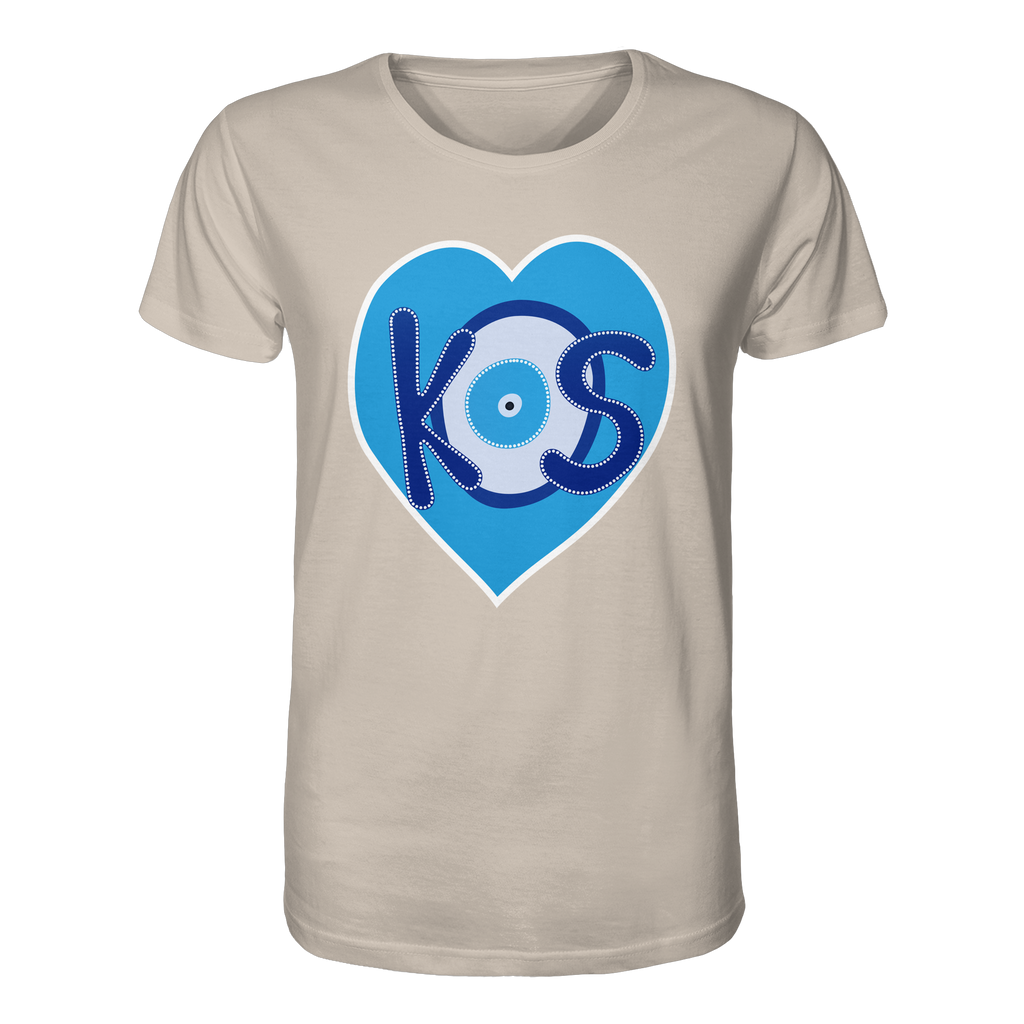 Kos - Blaues Herz - Organic Shirt