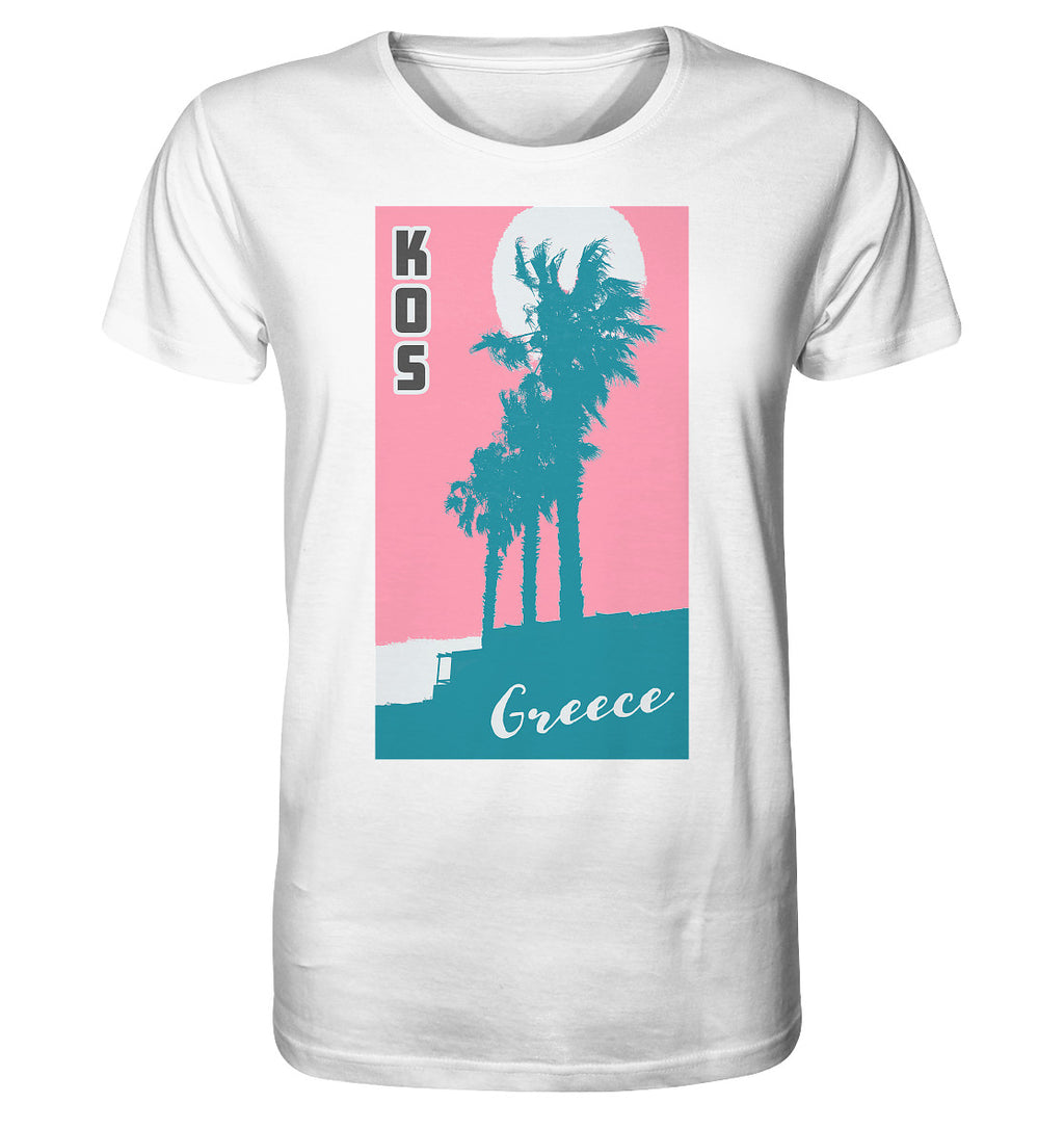 Palm trees & Pink Sky Kos Greece - Organic Shirt