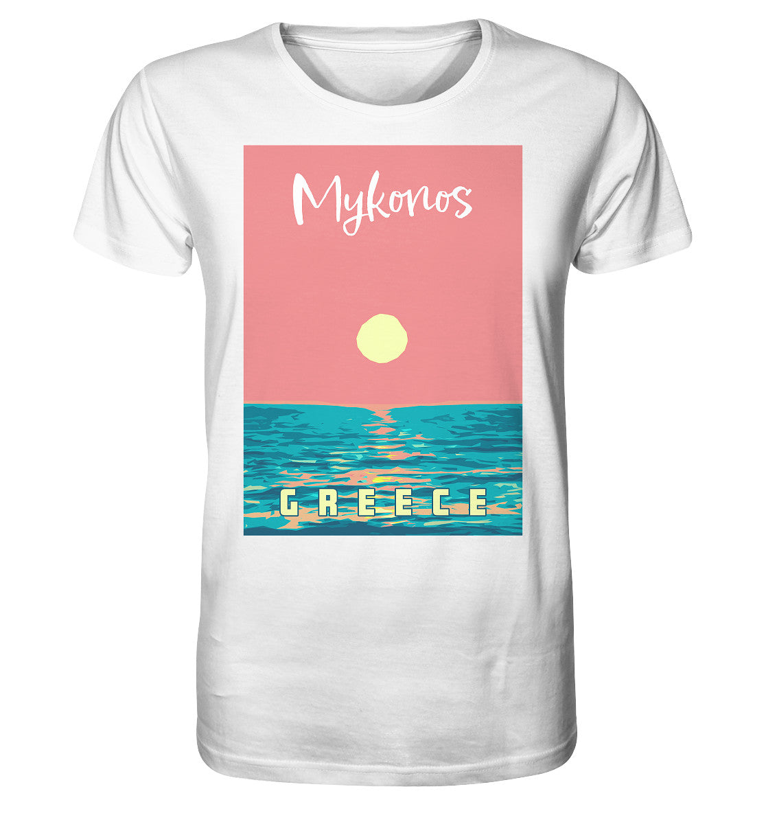 Sunset Ocean Mykonos Greece - Organic Shirt