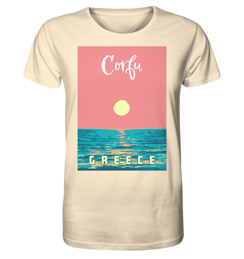Sunset Ocean Corfu Greece - Organic Shirt