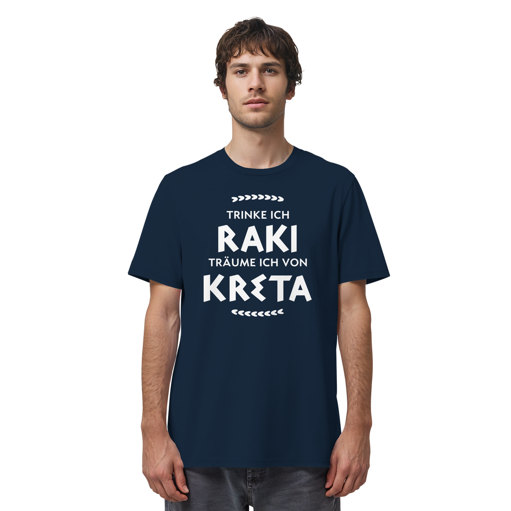 Trinke ich Raki träume ich von Kreta - Organic Shirt