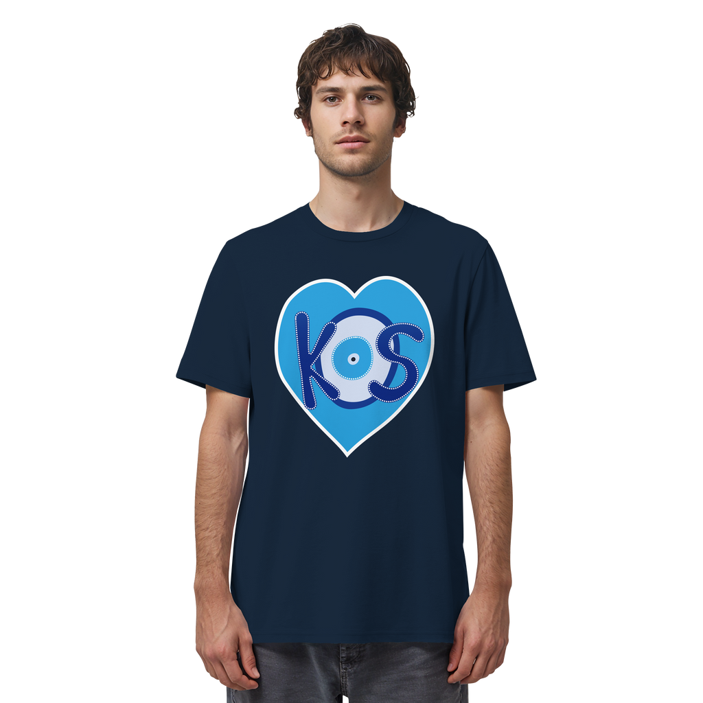 Kos - Blaues Herz - Organic Shirt