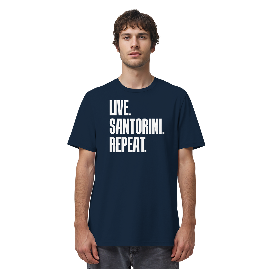 LIVE. SANTORINI. REPEAT. - Organic Shirt