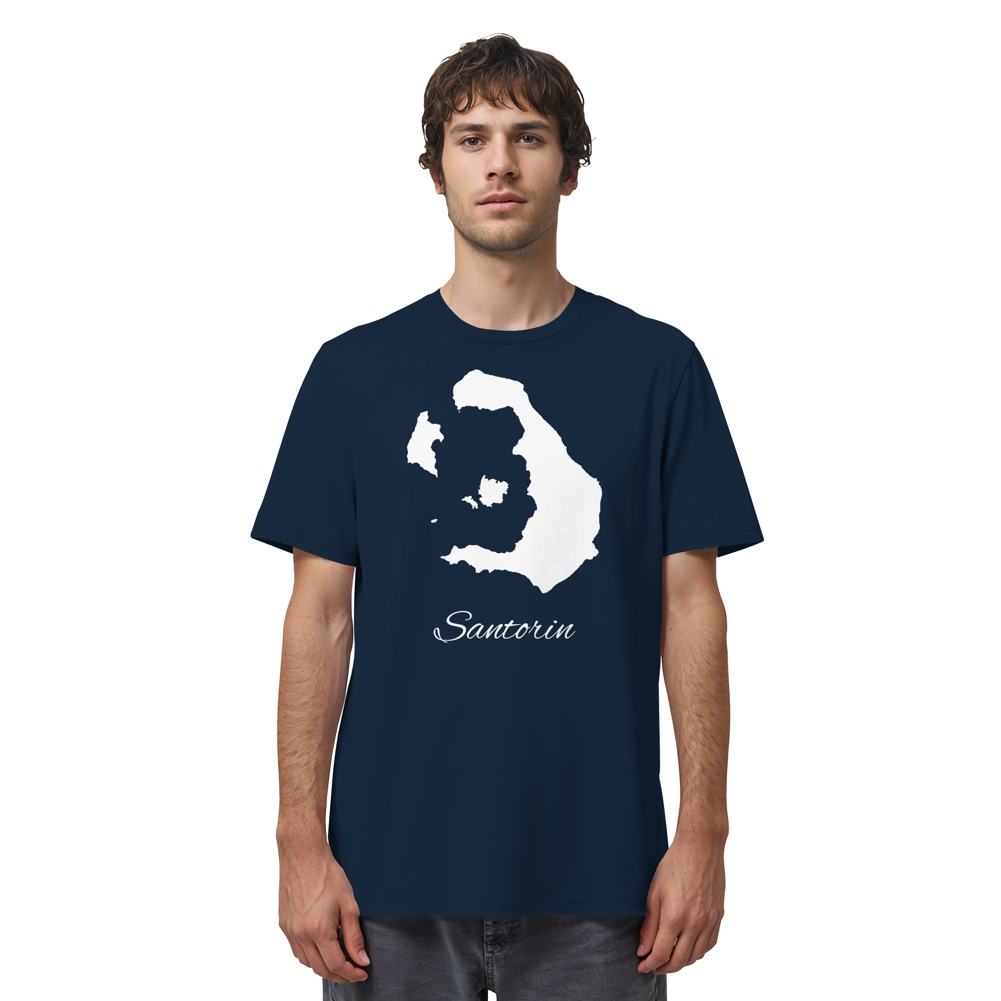 Santorin Silhouette Griechenland - Organic Shirt