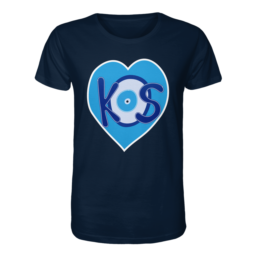 Kos - Blaues Herz - Organic Shirt