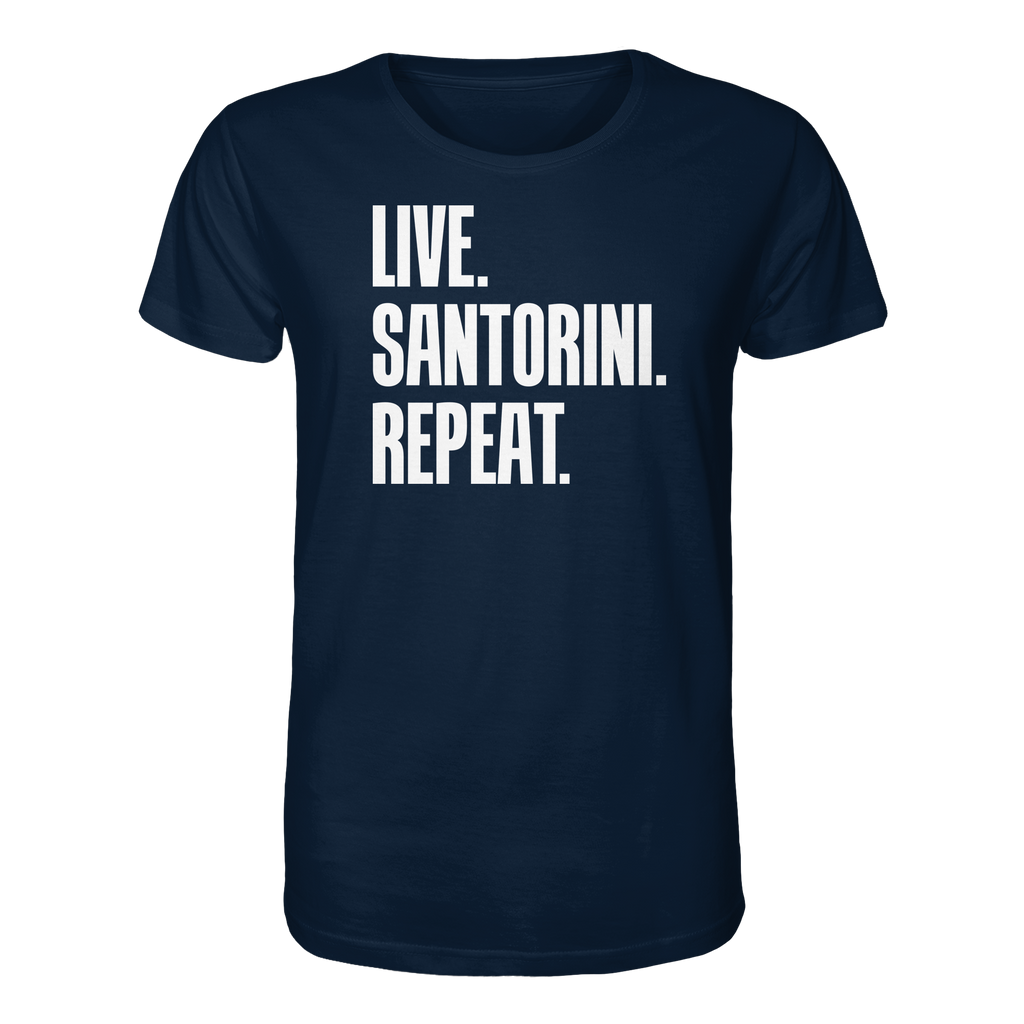 LIVE. SANTORINI. REPEAT. - Organic Shirt