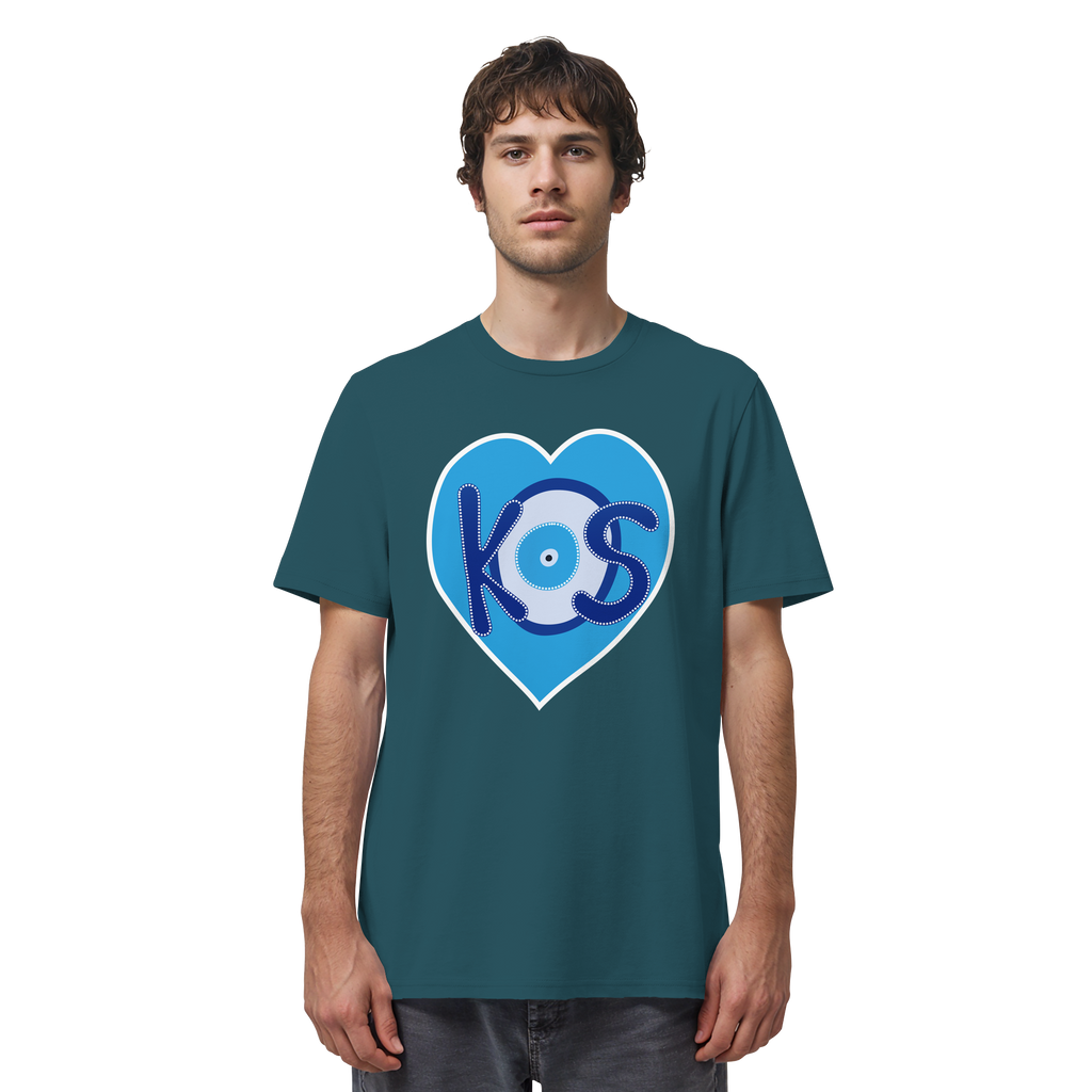 Kos - Blaues Herz - Organic Shirt