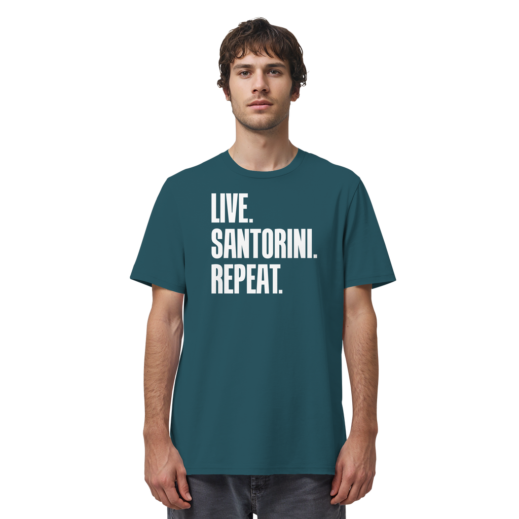 LIVE. SANTORINI. REPEAT. - Organic Shirt