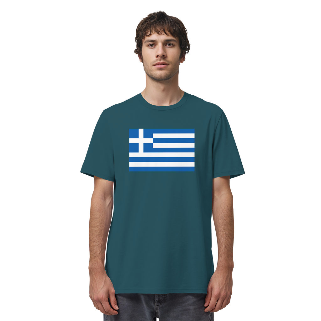Griechenland Flagge - Organic Shirt