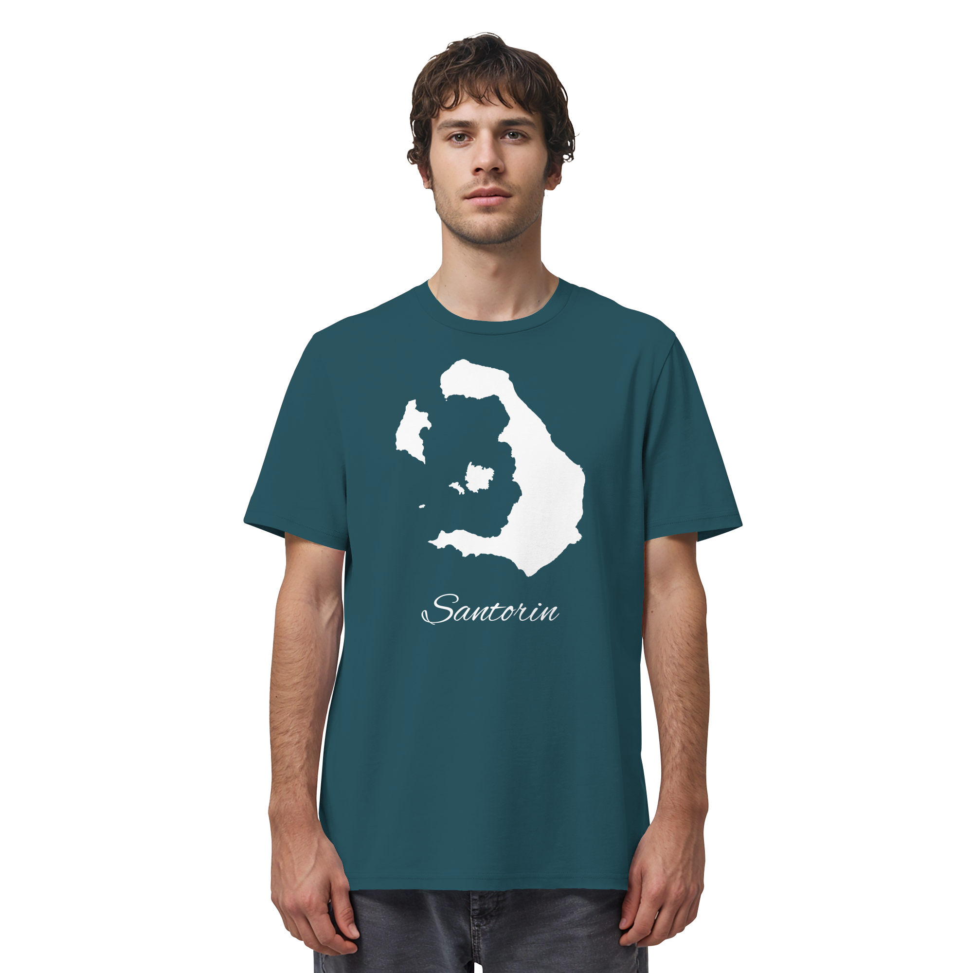 Santorin Silhouette Griechenland - Organic Shirt