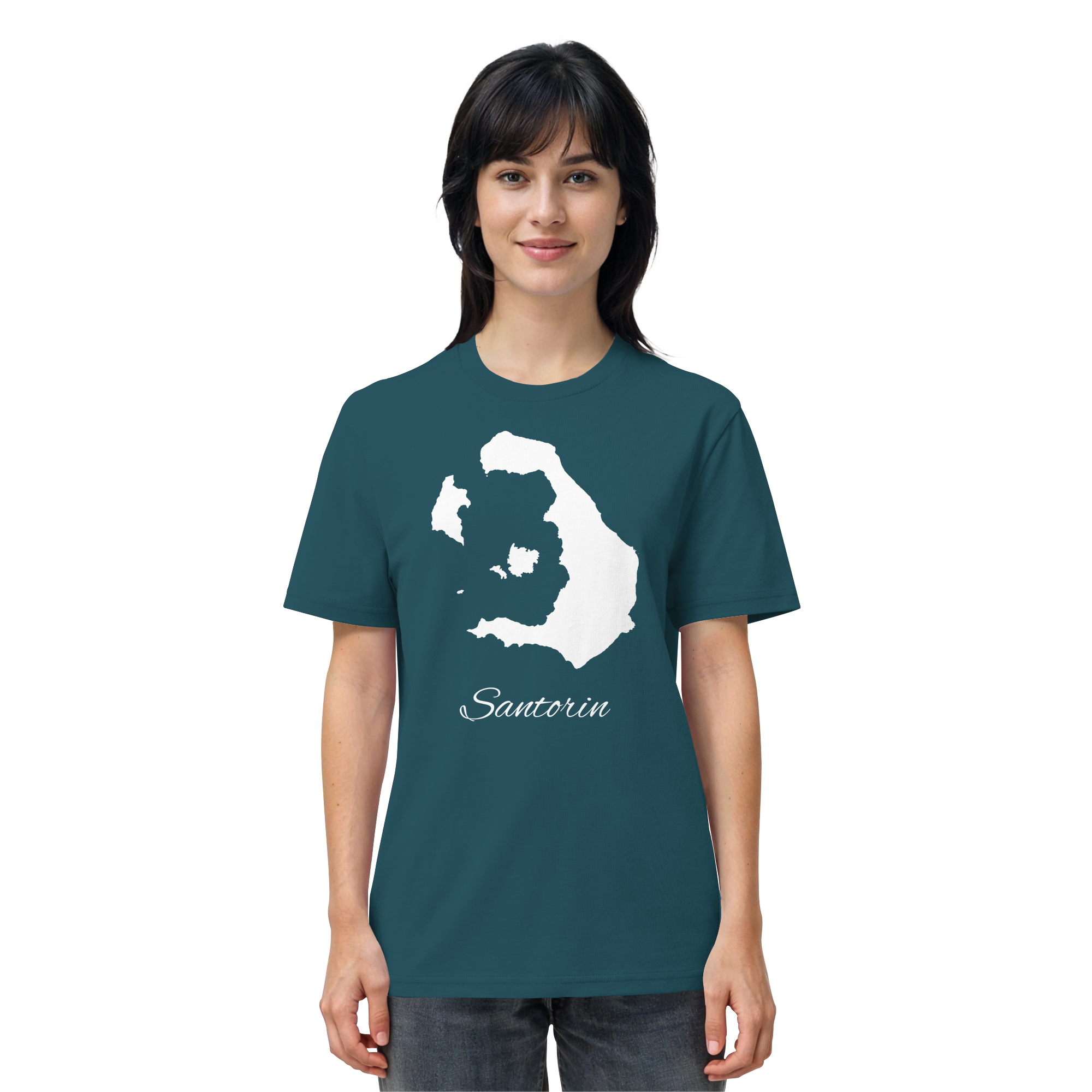 Santorin Silhouette Griechenland - Organic Shirt