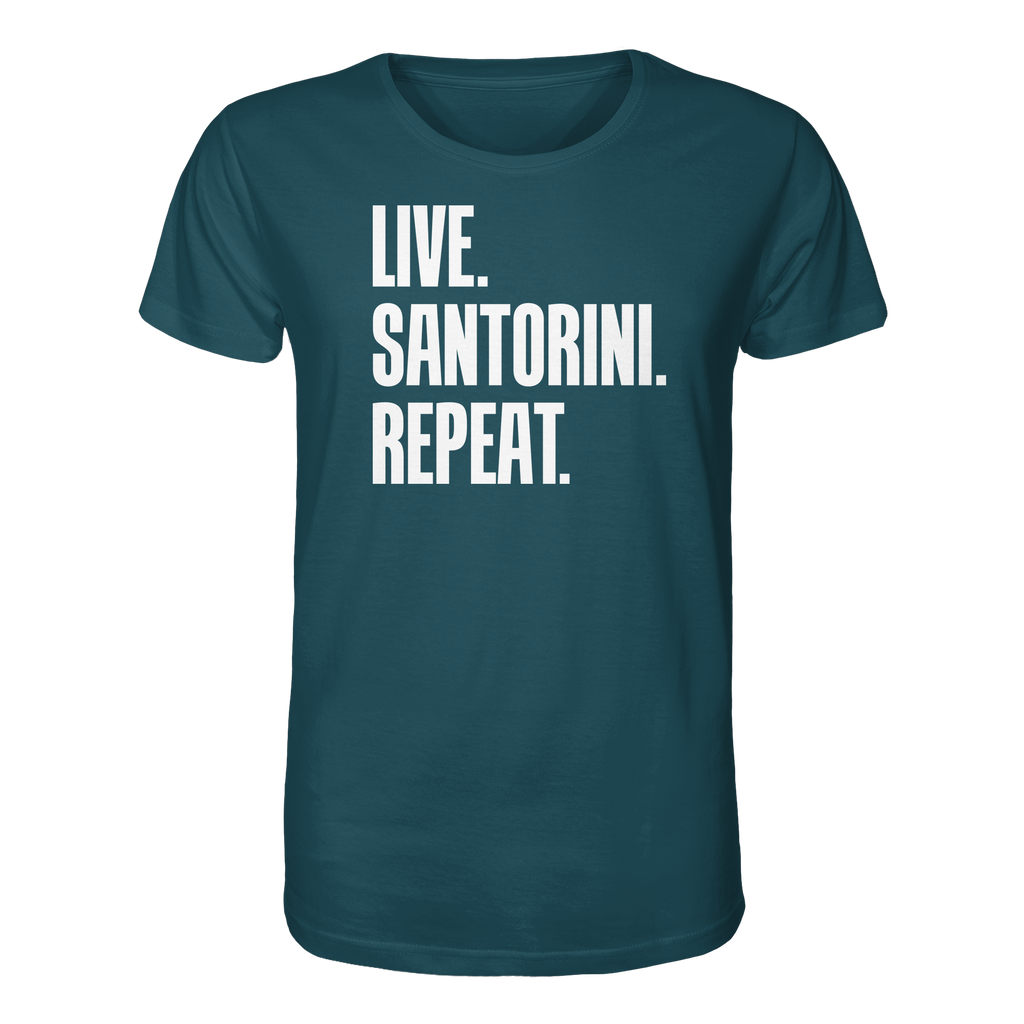LIVE. SANTORINI. REPEAT. - Organic Shirt