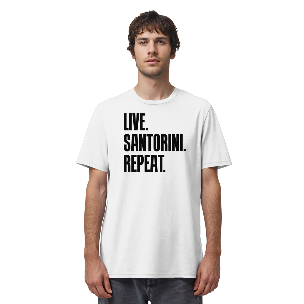 LIVE. SANTORINI. REPEAT. - Organic Shirt
